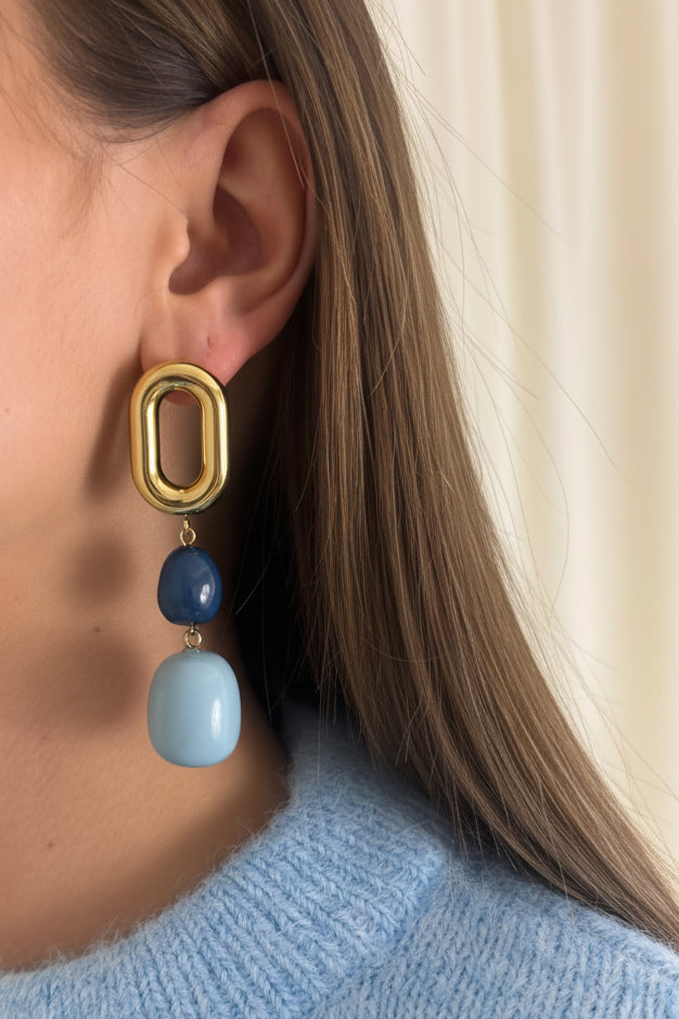 Blue Drop Earring